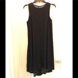 Apt. 9 sleeveless black lace dress fully lined casual or dressy